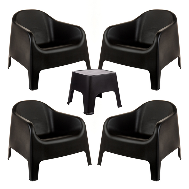 Set 4 Sillones Skarpo + Mesa Sunset